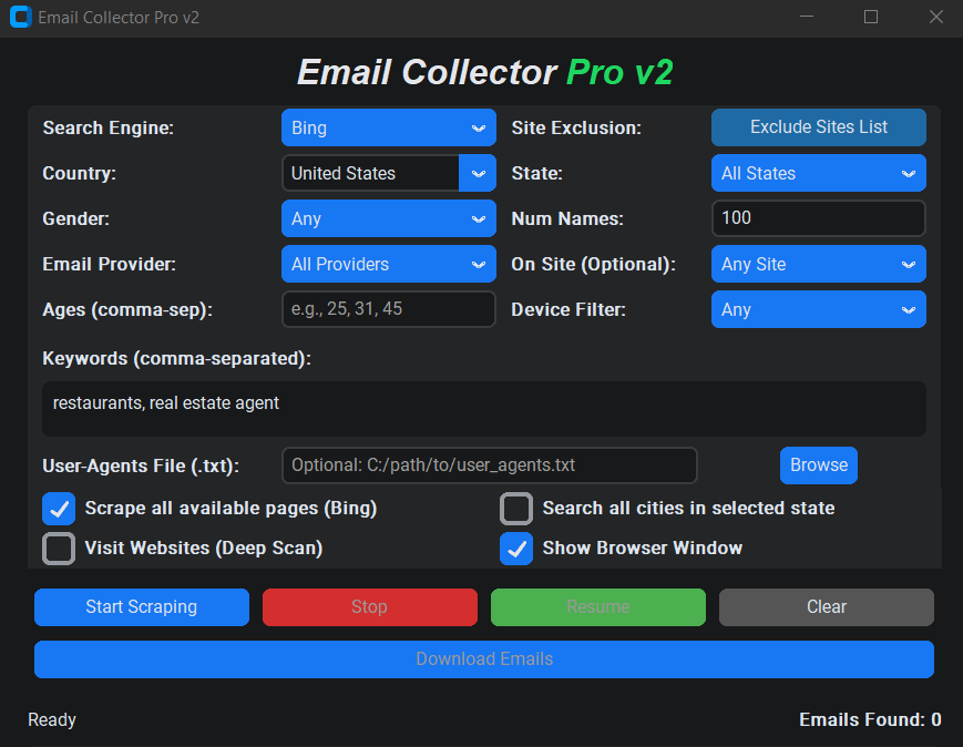 PT Email Collector Pro